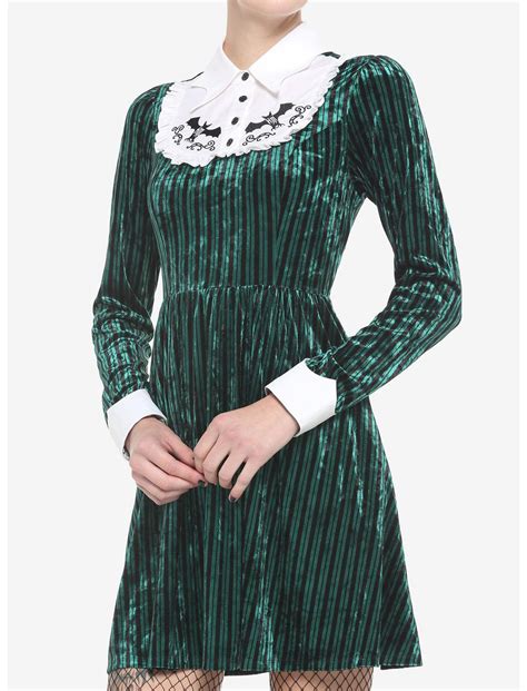 Her Universe Disney The Haunted Mansion Ghost Host Velvet Long-Sleeve Dress | Her Universe