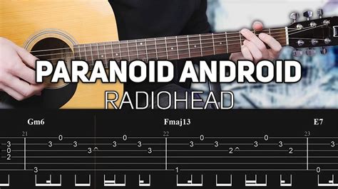 Radiohead - Paranoid Android (Guitar lesson with TAB) - YouTube