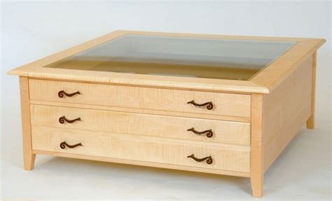 » Shadow Box Coffee Table With Drawers