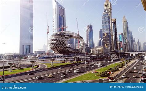 Dubai sheikh Zayed Road editorial photography. Image of zayed - 141476787