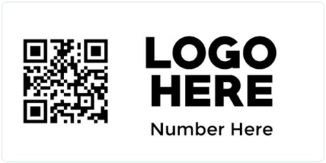 QR Code Large Logo No Color | Strong Asset Tags