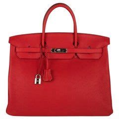 Hermes Birkin 40 Bag Rouge Casaque Togo Palladium Woven Handbags ...