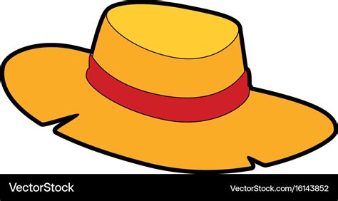 Isolated farmer hat Royalty Free Vector Image - VectorStock