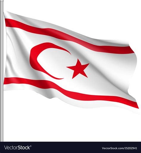 Flag of northern cyprus Royalty Free Vector Image