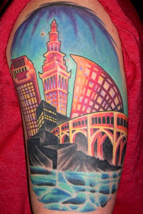 cleveland skyline tattoo