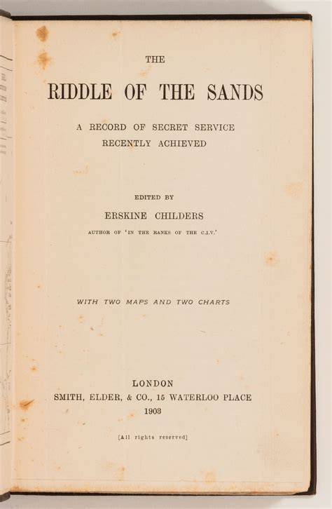 The Riddle of the Sands | Erskine CHILDERS