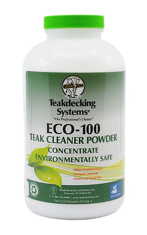 Buy Teak Cleaner Powder, 2lb - ECO-100 - Concentrated, High Performance - Non-Toxic, -Free - EPA ...