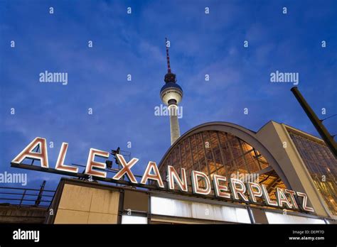 Berlin, Alexander Platz, TV Tower Stock Photo - Alamy