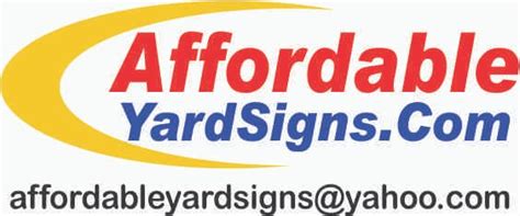 Affordable Yard Signs - Cheap Yard Signs - Free Shipping