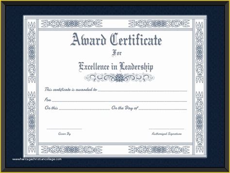 Leadership Award Certificate Template Free Of Free Printable Best Leader Award Certificate ...