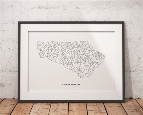 Bridger Bowl Ski Map Bridger Bowl MT Bridger Bowl Trail Map - Etsy