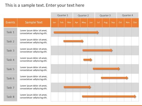 Editable Gantt Chart PowerPoint Template