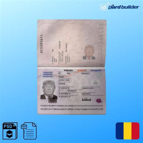 Romania Passport Template