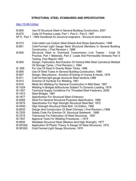 Structural Steel Standards and Specification PDF | PDF