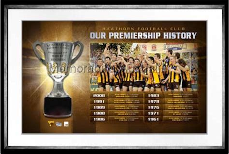 Hawthorn AFL Premiership History Framed :: Hawthorn Hawks :: AFL ...