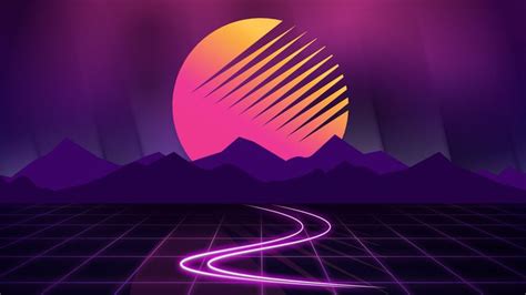 Retrowave sunset [2560x1440] (x-post r/vectorwallpapers) | Dark ...