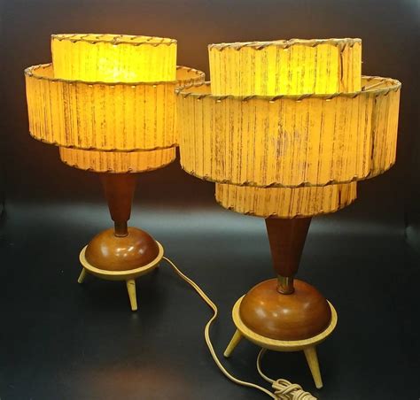 Vintage Tripod Teak Bedside Lamps Mid Century Modern 15 Inch | Etsy ...