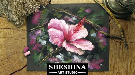 How to draw a Hibiscus flower with soft pastels 🎨 FLOWERS - YouTube