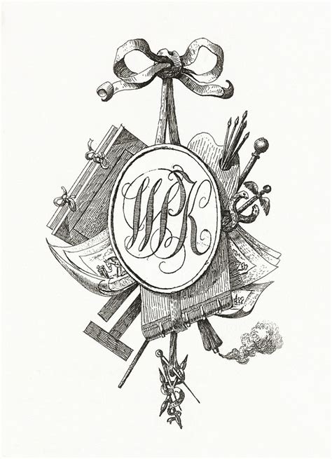 Title vignette monogram W.P.K. (1808) | Free Photo Illustration - rawpixel