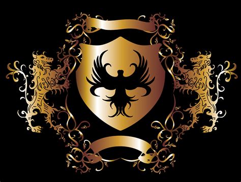 gold shield vector art on Behance