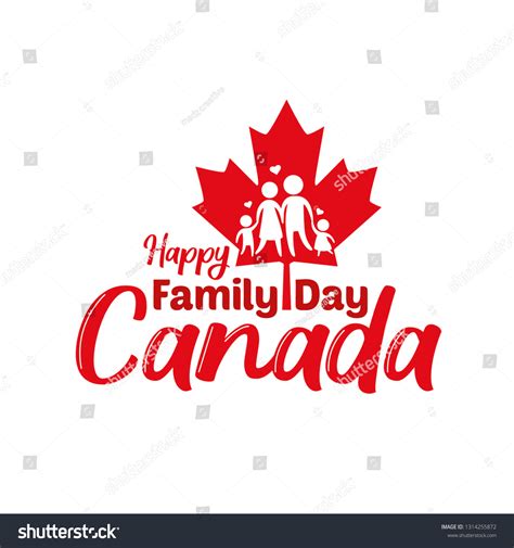 Happy Family Day Canada Stock Vector (Royalty Free) 1314255872