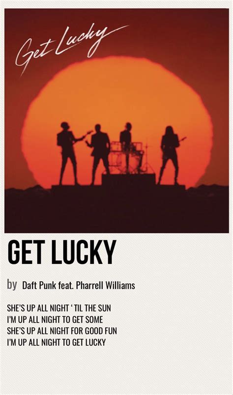 get lucky | Póster de música, Portadas de musica, Anuncios retros