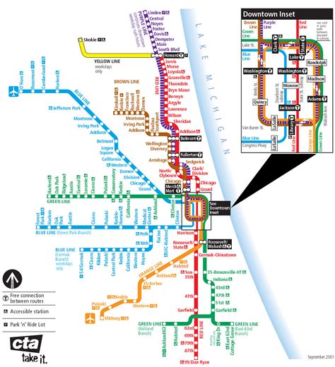 Chicago ''L''.org: System Maps - Route Maps