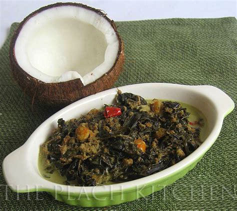 Laing (Taro Leaves cooked in Coconut Milk) - The Peach Kitchen