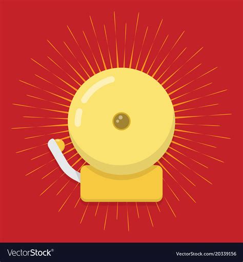 Ringing fire alarm bell Royalty Free Vector Image