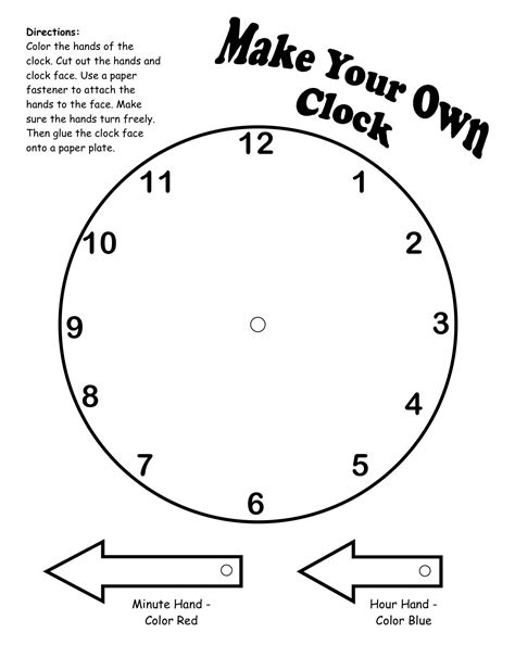 Make a Clock Lessons, Worksheets and Activities