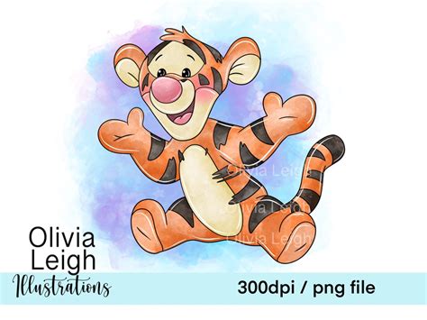 Cute Baby Winnie the Pooh Tigger Clipart PNG Files DIGITAL DOWNLOAD Commercial Use Printable - Etsy