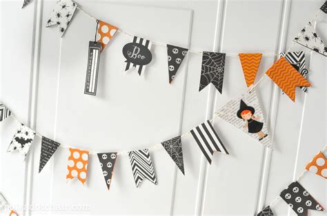 Easy DIY Pennant Banner for Halloween - The Polka Dot Chair