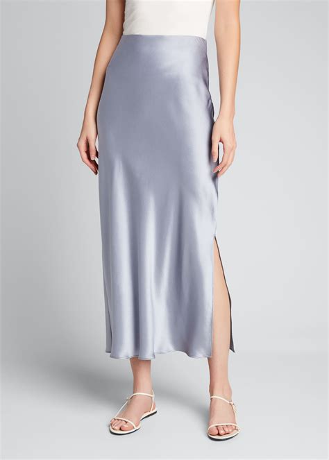 Vince Satin Side-Slit Slip Skirt - Bergdorf Goodman