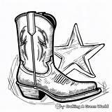 Cowboy Boot Coloring Pages  Free & Printable sketch template