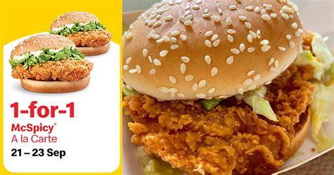 McDonald's S'pore has 1-FOR-1 McSpicy Burger in-app deal from Sept 21 - 23 | Great Deals Singapore