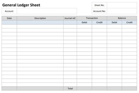 Account Ledger Templates | 14+ Free Printable Xlsx, Docs & PDF Formats ...