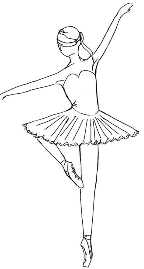 How To Draw A Ballerina Easy And Cute