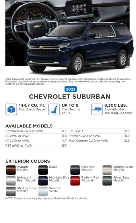 2022 Chevrolet Color Chart