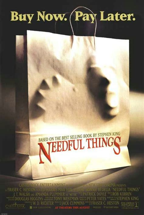 Needful Things | Stephen king movies, Horror movie posters, Scary movies