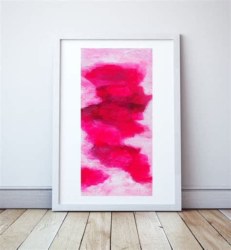 Bright Pink Abstract Canvas Art Original by ElizabethEllenor