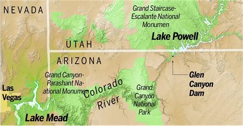 File:MAP- Lake Mead-Lake Powell-River.jpg - Glen Canyon Dam AMP