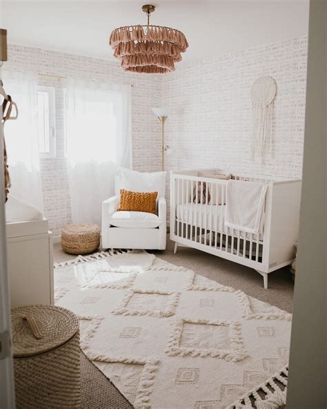 Feminine Boho Nursery | Baby girl nursery room, Girl nursery room, Nursery baby room