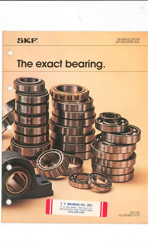 SKF The Exact Bearing Catalog / Brochure Vintage 1979