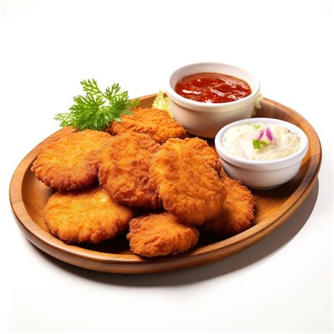 Premium AI Image | Nuggets delicious chicken nuggets on a plate