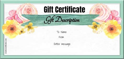 FREE Gift Certificate Template | 50+ Designs | Customize Online and Print