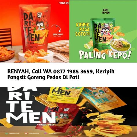 RENYAH, Call WA 0877 1985 3659, Keripik Pangsit Goreng Pedas Di Pati ...