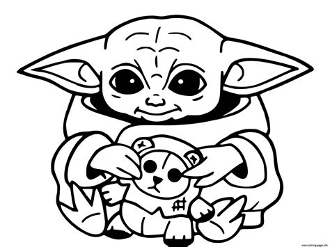 Baby Yoda Coloring Pages Free Printable