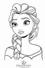Elsa Princess Coloring Pages sketch template