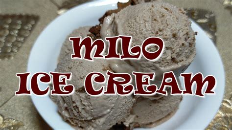 MILO ICE CREAM (3 INGREDIENTS ONLY) - YouTube