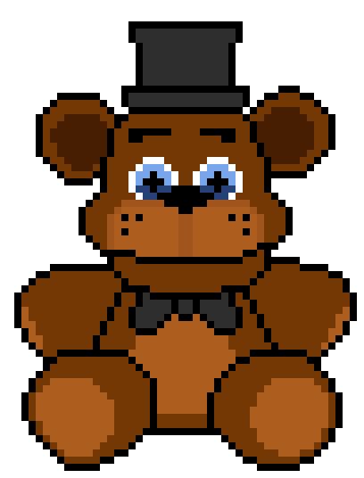 Freddy plush (pixel art) by crazycreeper529 on DeviantArt